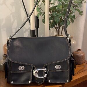 Coach Cargo Tabby Utility Leather Shoulder Bag